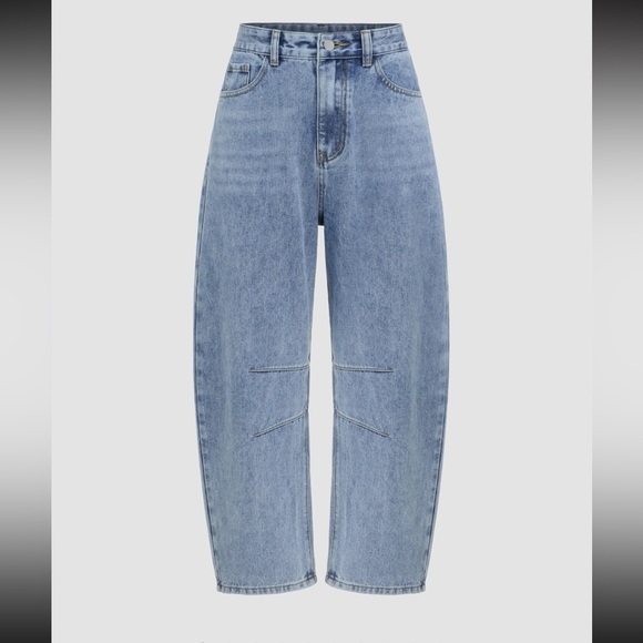 Mid rise pocket barrel leg jeans - Picture 10 of 10